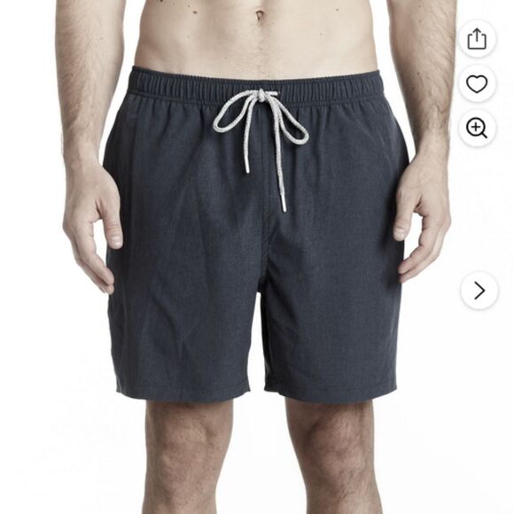 RFT Rainforest Men's Mesh Lined Solid Swim Trunk - Picture 1 of 5